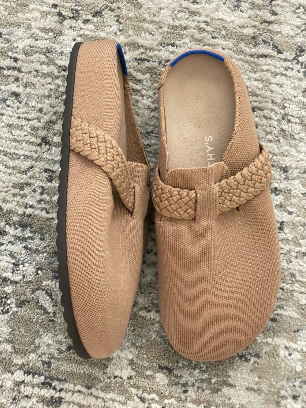 Rothy’s Braid Clog Camel Merino Wool Butternut Beige Size 9